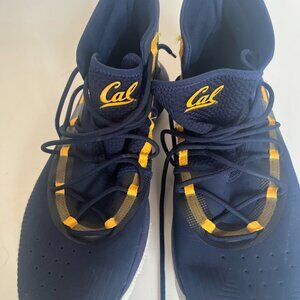 Cal branded Blue and Gold Under Armour Shoes